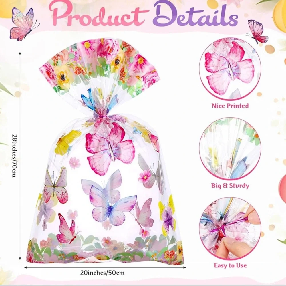 30 pcs of Floral Butterfly Party Favor Bags